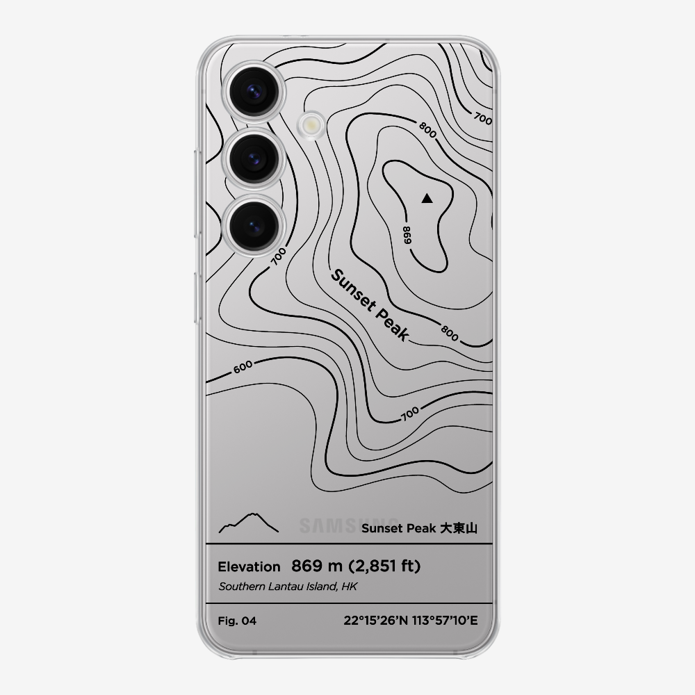 SunsetPeak Contour (Black) Phone Case