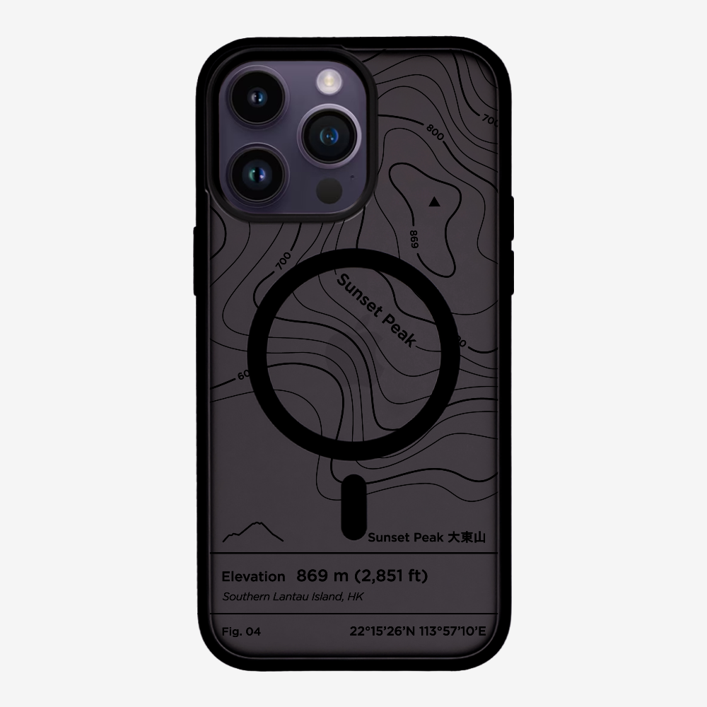 SunsetPeak Contour (Black) Phone Case