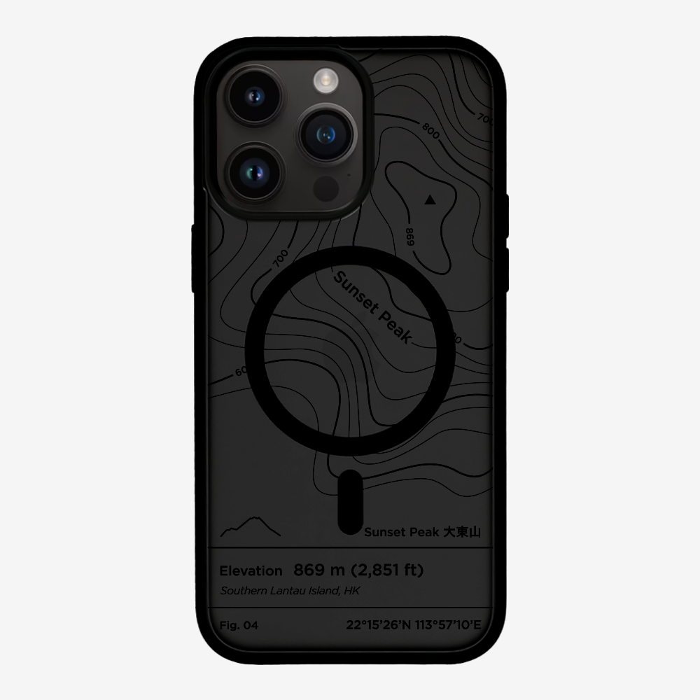 SunsetPeak Contour (Black) Phone Case