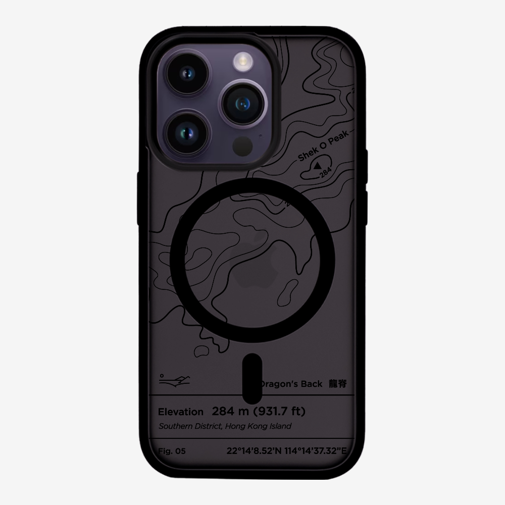 DragonsBack Contour (Black) Phone Case