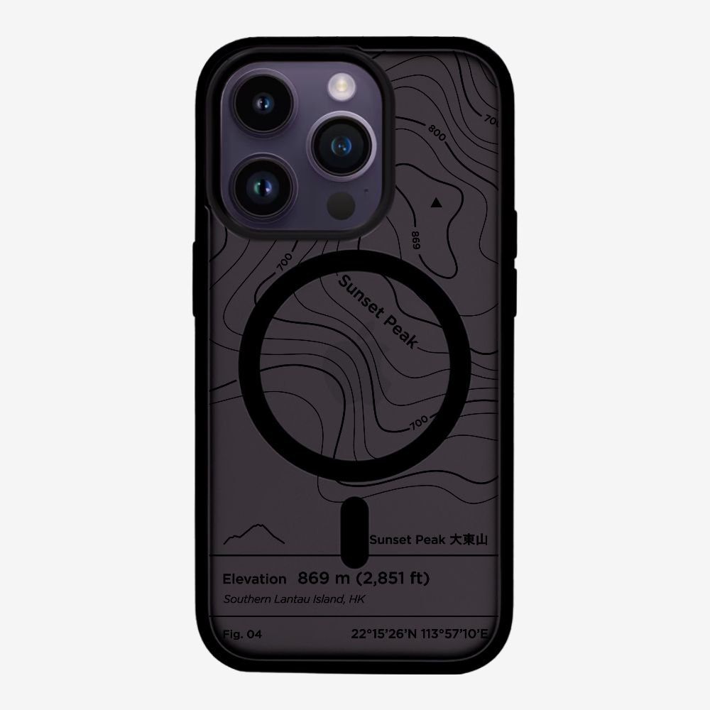 SunsetPeak Contour (Black) Phone Case