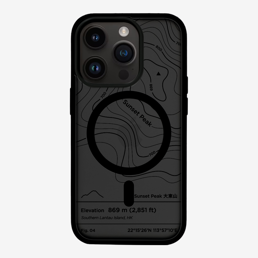 SunsetPeak Contour (Black) Phone Case