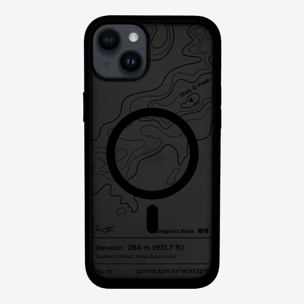 DragonsBack Contour (Black) Phone Case