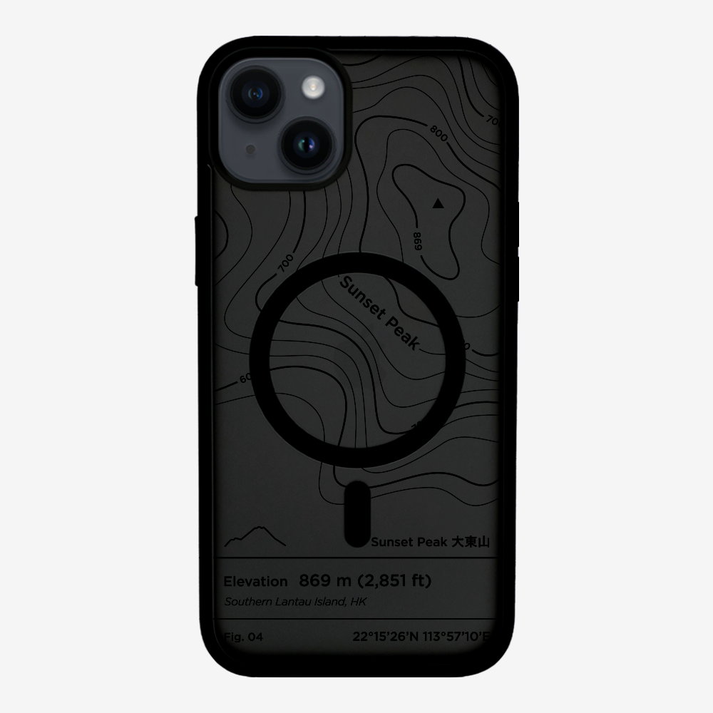 SunsetPeak Contour (Black) Phone Case