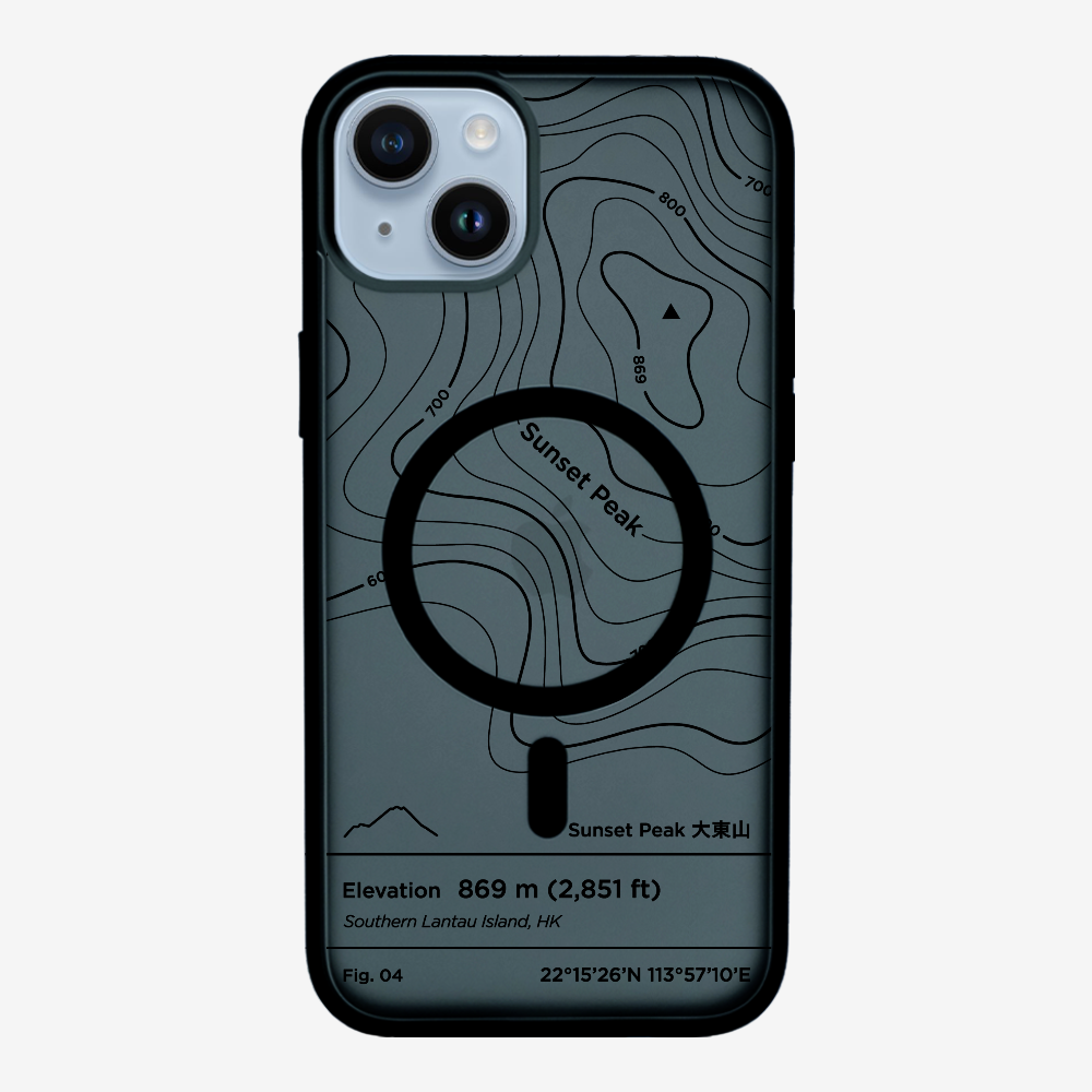 SunsetPeak Contour (Black) Phone Case