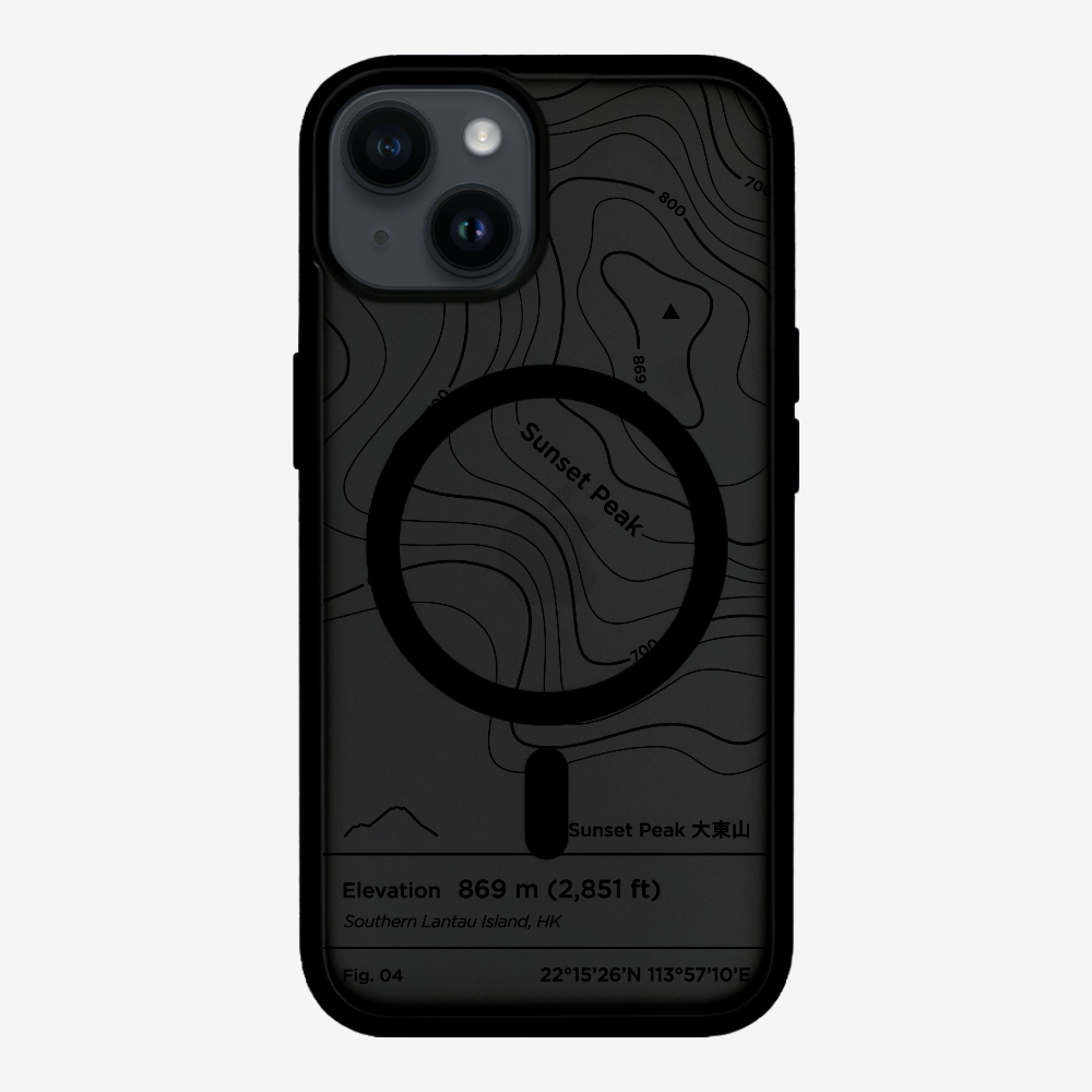 SunsetPeak Contour (Black) Phone Case