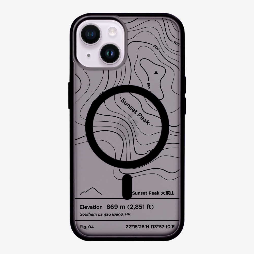 SunsetPeak Contour (Black) Phone Case