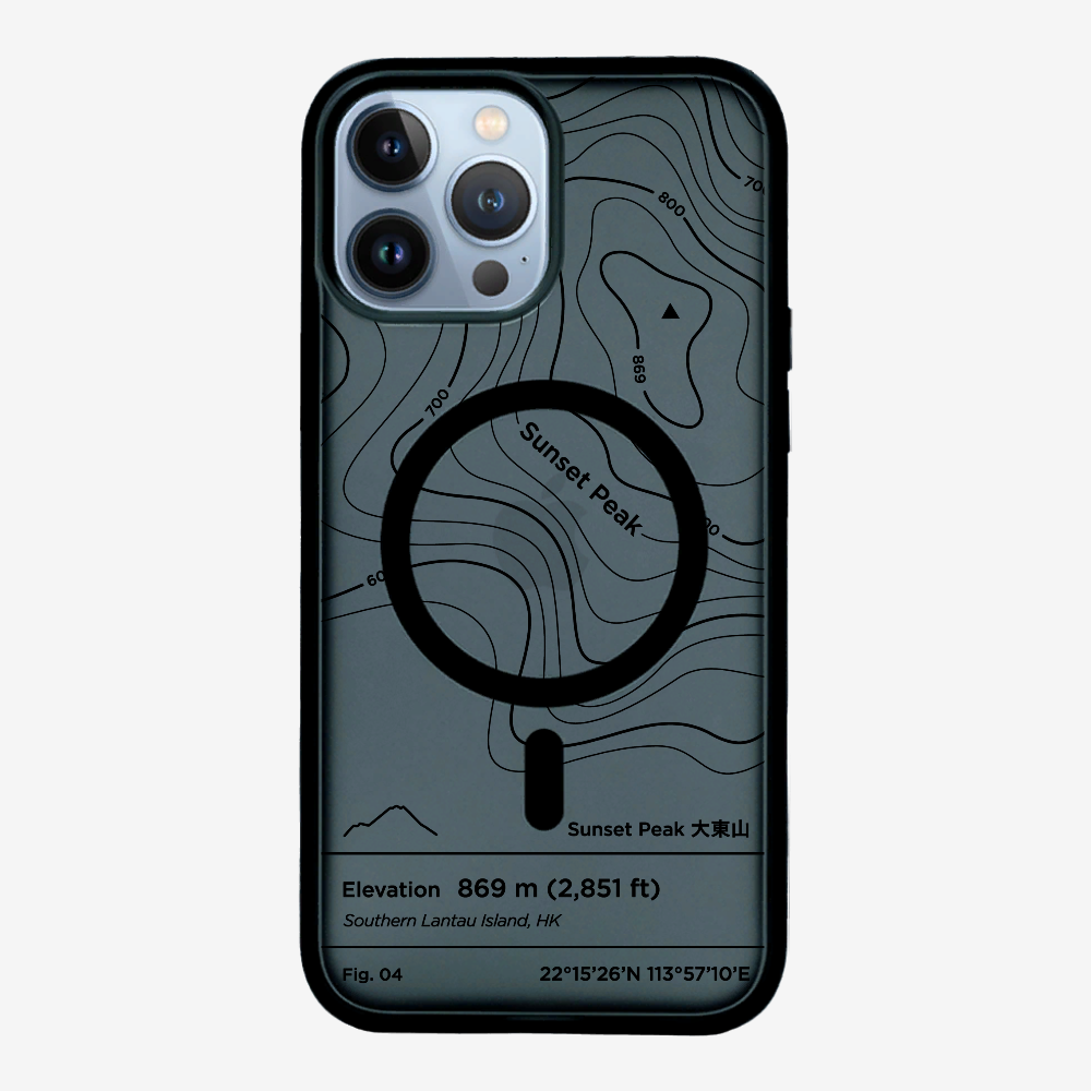 SunsetPeak Contour (Black) Phone Case