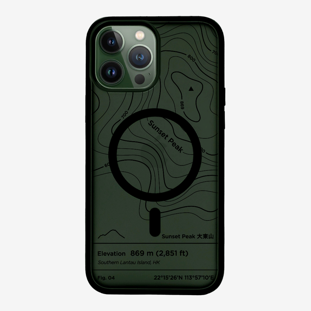 SunsetPeak Contour (Black) Phone Case