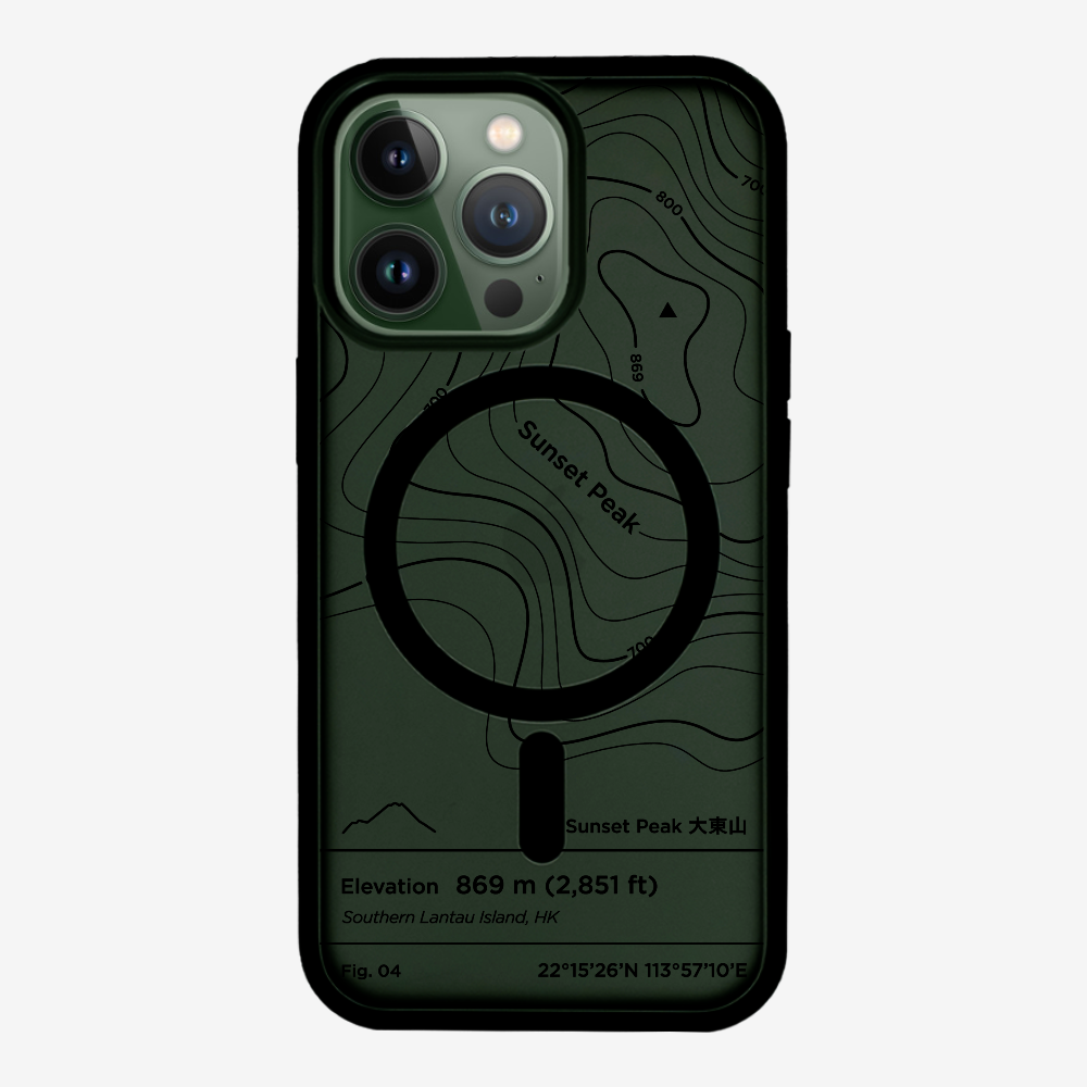 SunsetPeak Contour (Black) Phone Case