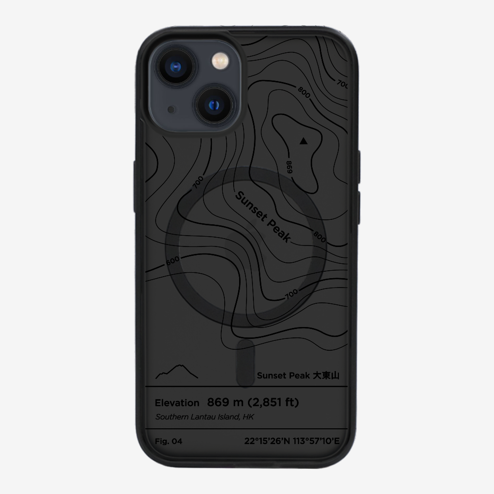 SunsetPeak Contour (Black) Phone Case