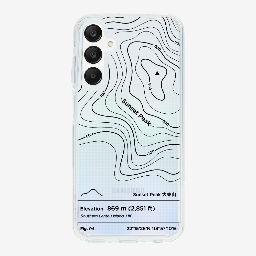 SunsetPeak Contour (Black) Phone Case