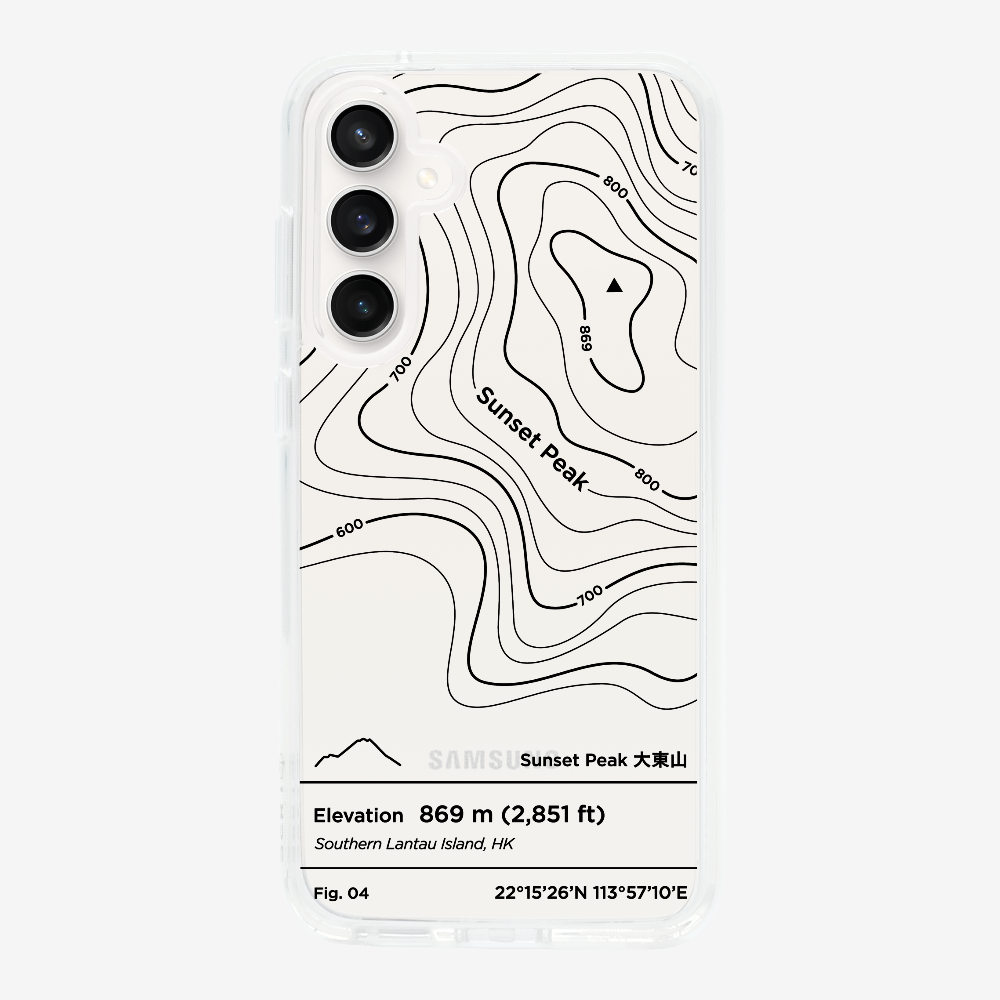 SunsetPeak Contour (Black) Phone Case