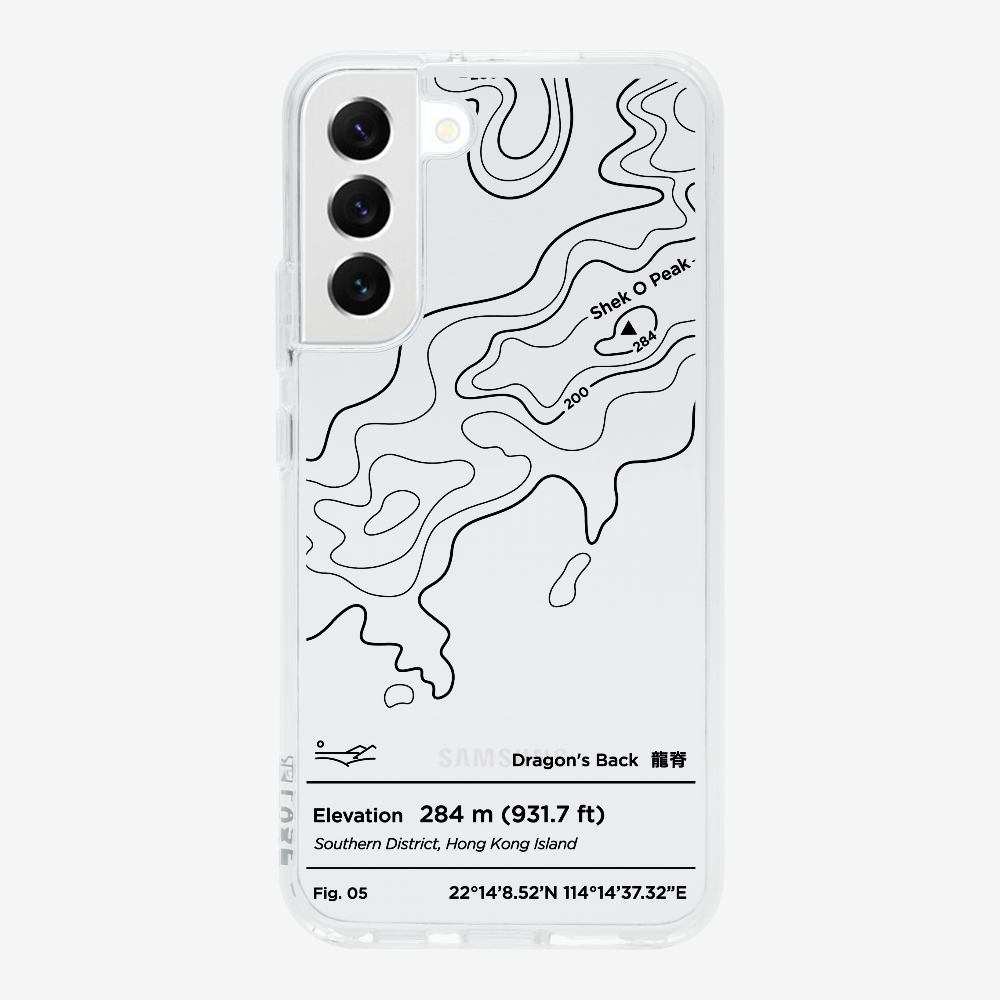 DragonsBack Contour (Black) Phone Case