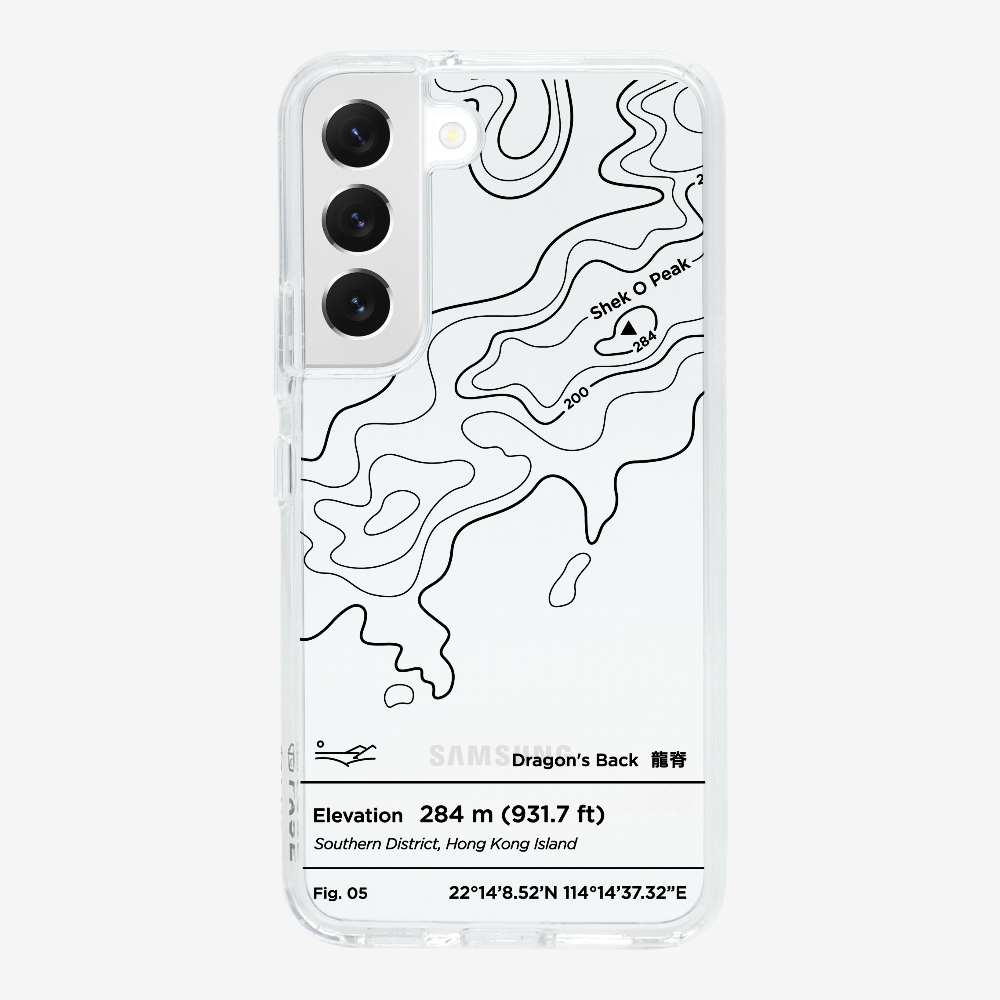 DragonsBack Contour (Black) Phone Case