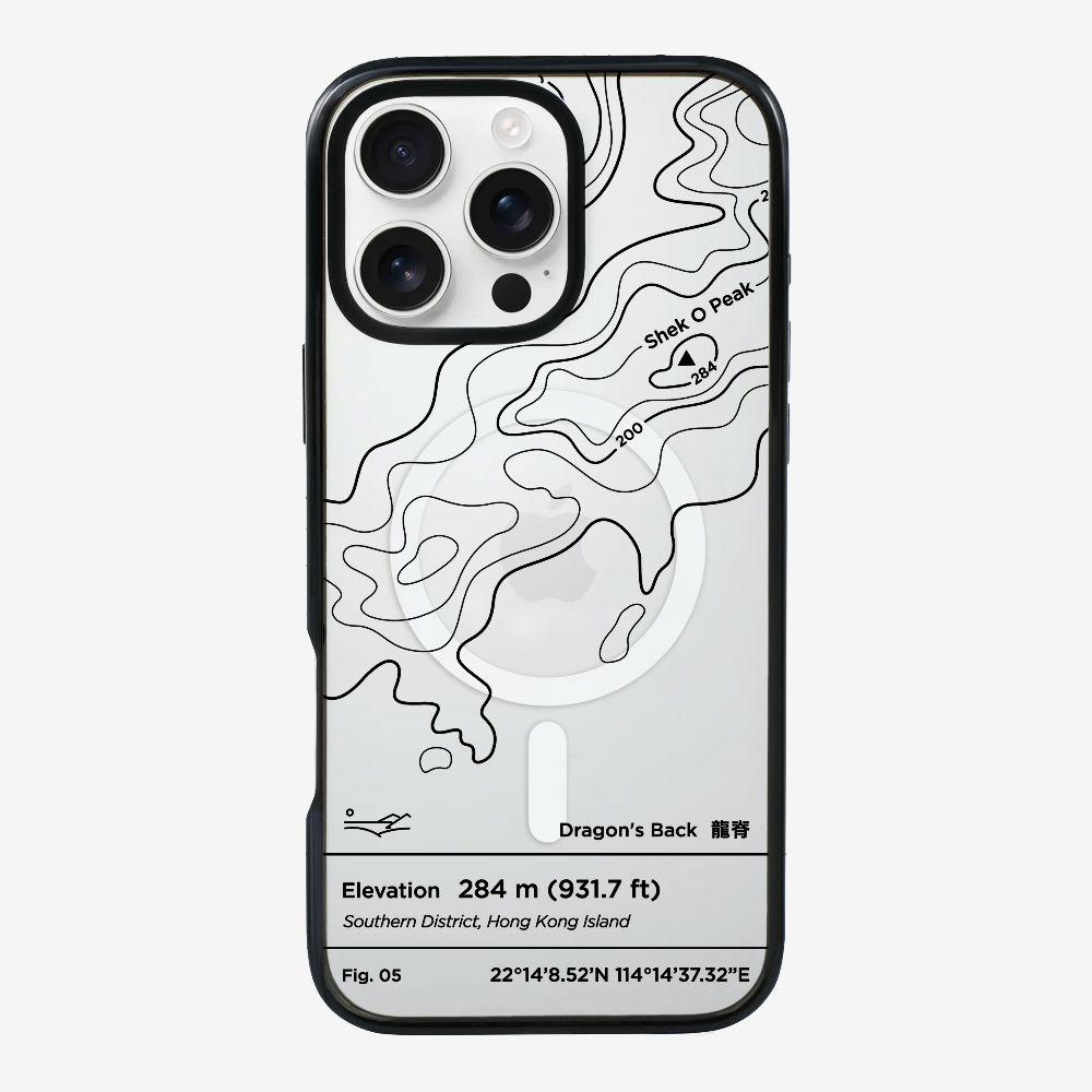 DragonsBack Contour (Black) Phone Case