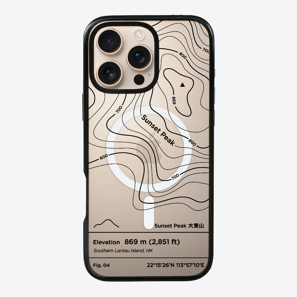 SunsetPeak Contour (Black) Phone Case