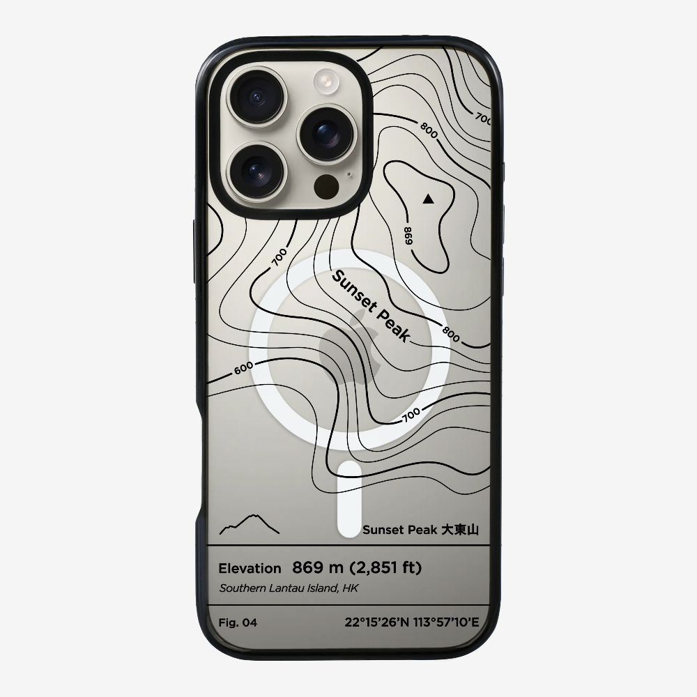 SunsetPeak Contour (Black) Phone Case