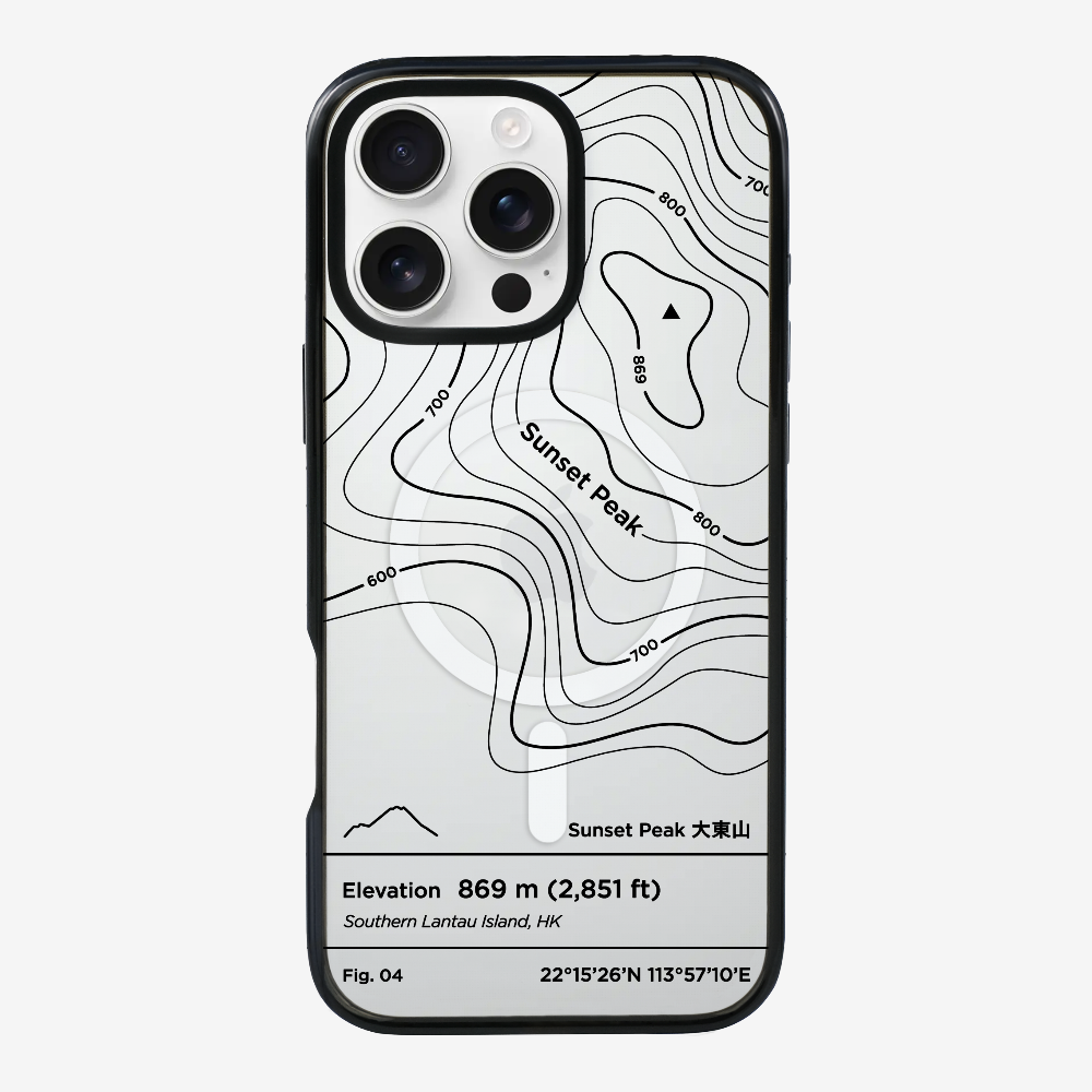 SunsetPeak Contour (Black) Phone Case