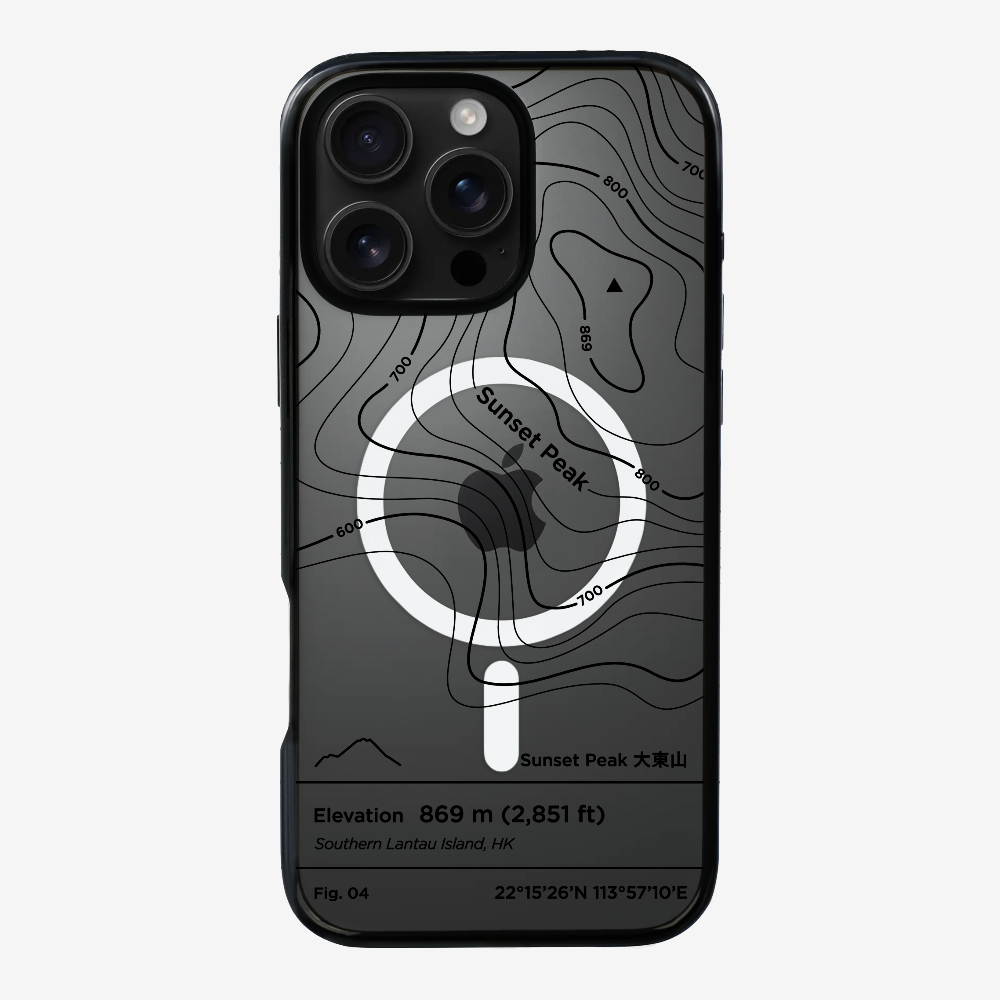 SunsetPeak Contour (Black) Phone Case