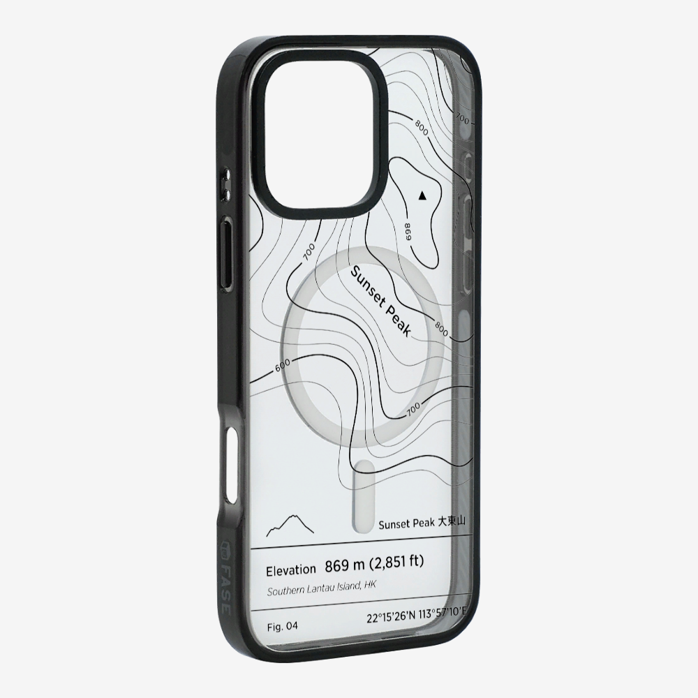 SunsetPeak Contour (Black) Phone Case