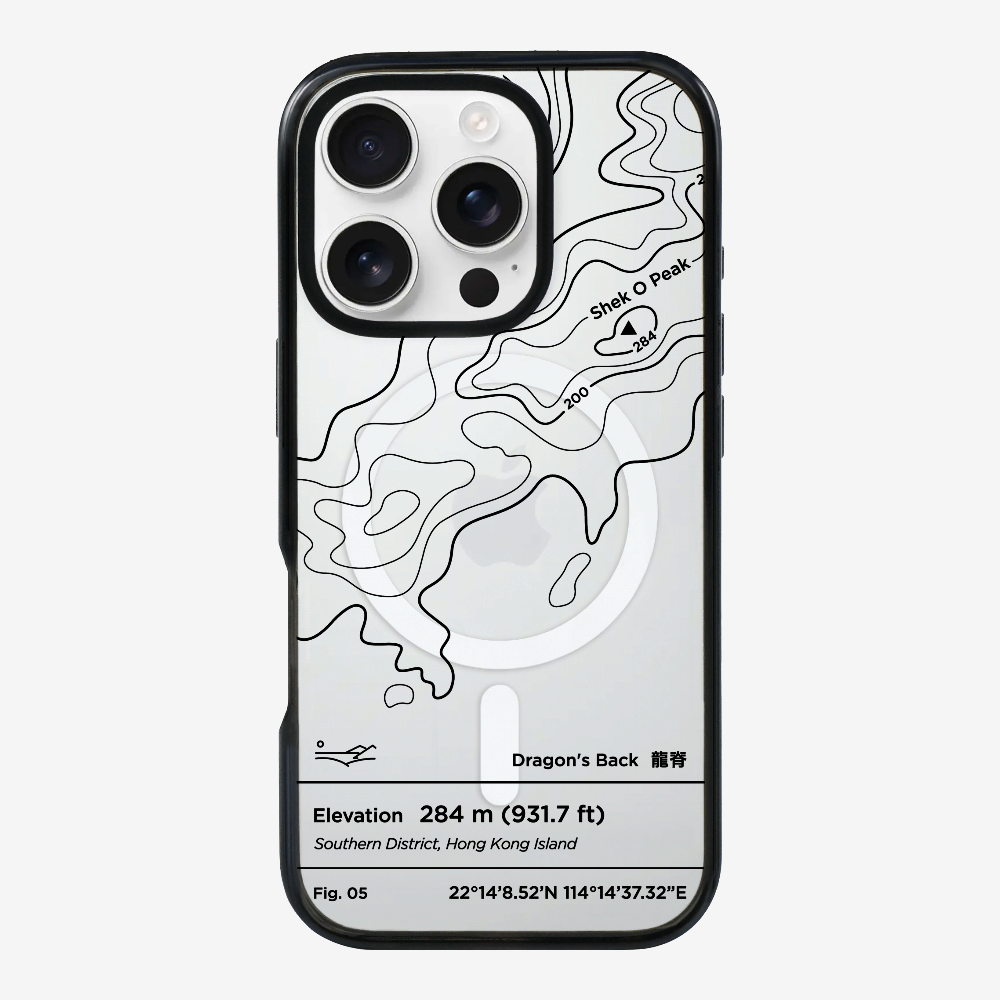 DragonsBack Contour (Black) Phone Case