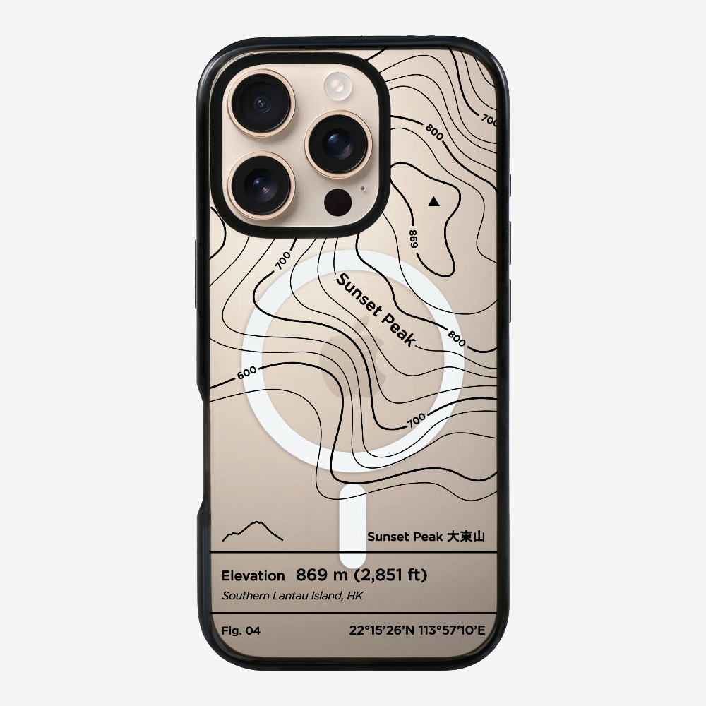 SunsetPeak Contour (Black) Phone Case