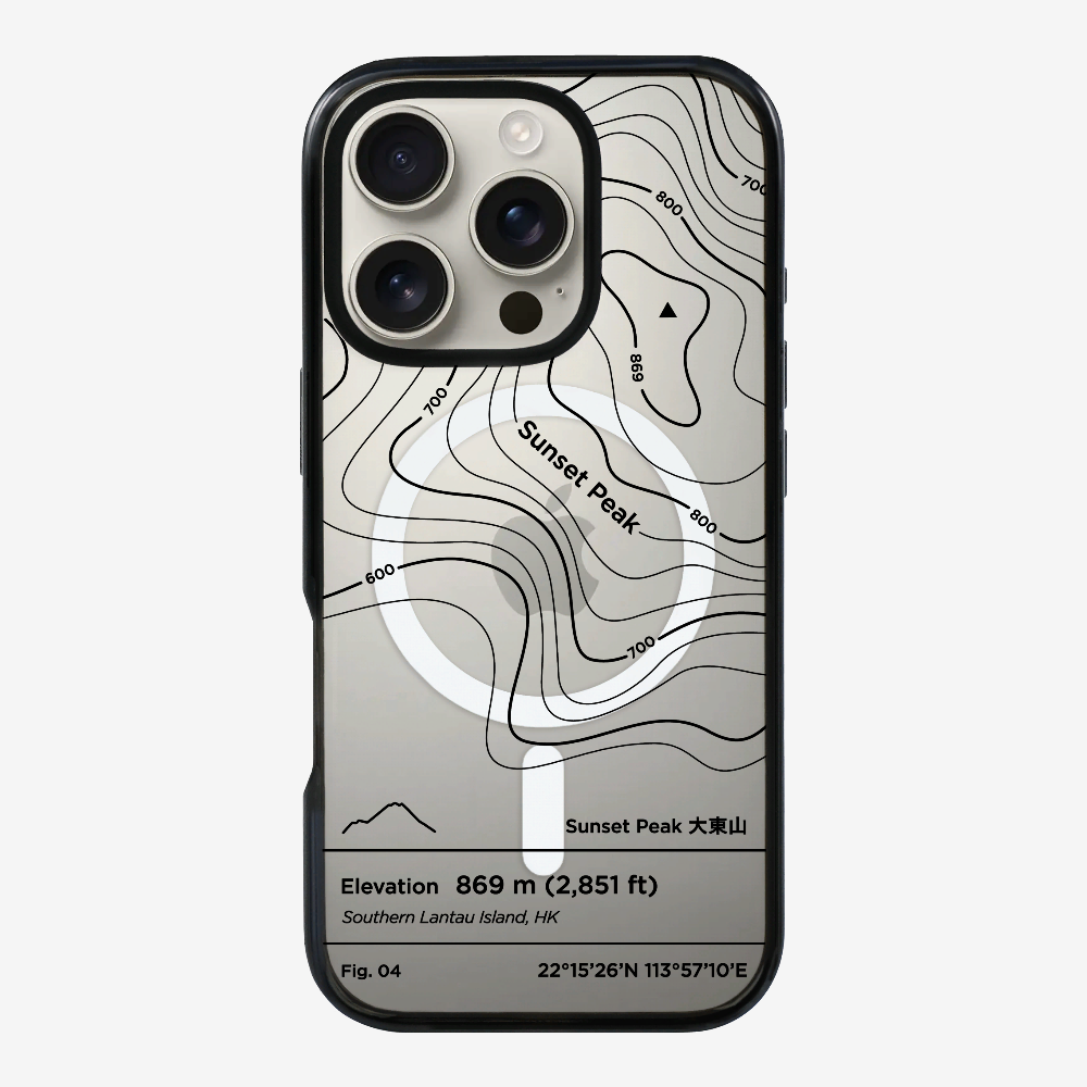 SunsetPeak Contour (Black) Phone Case