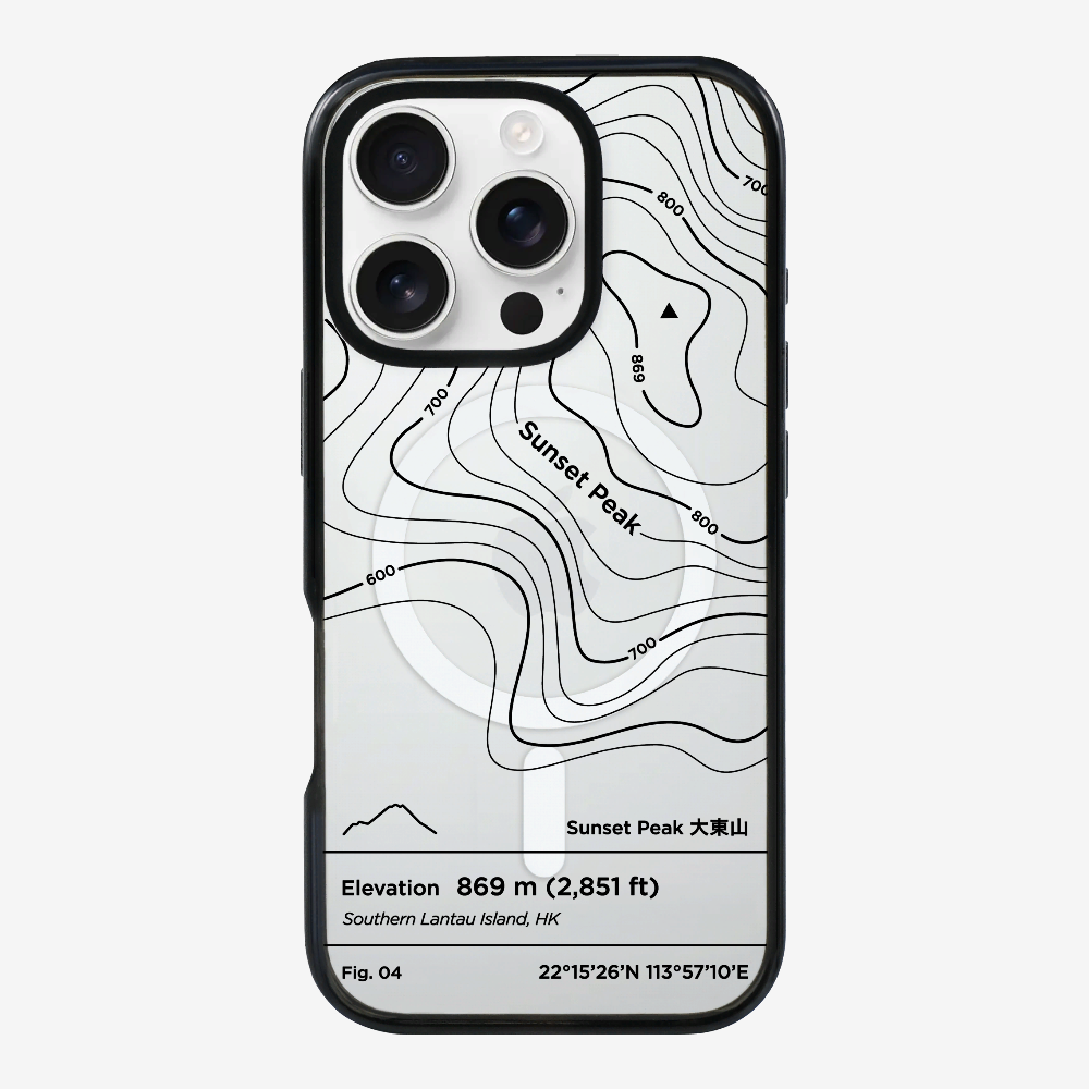 SunsetPeak Contour (Black) Phone Case