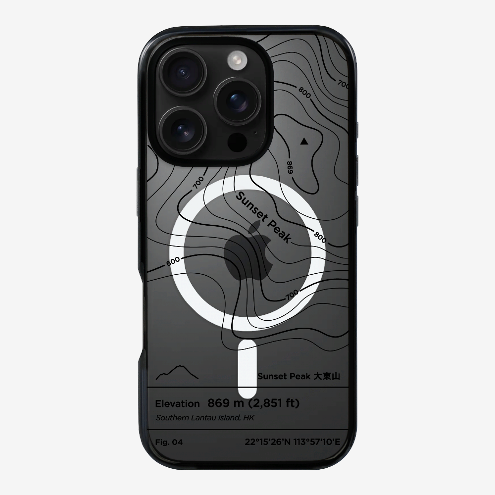 SunsetPeak Contour (Black) Phone Case