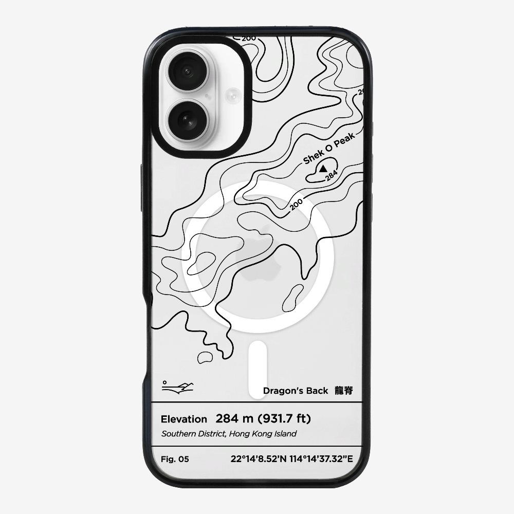 DragonsBack Contour (Black) Phone Case