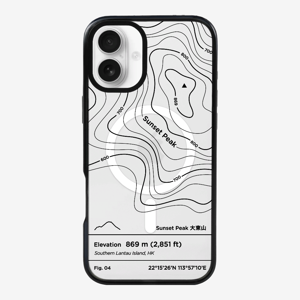 SunsetPeak Contour (Black) Phone Case