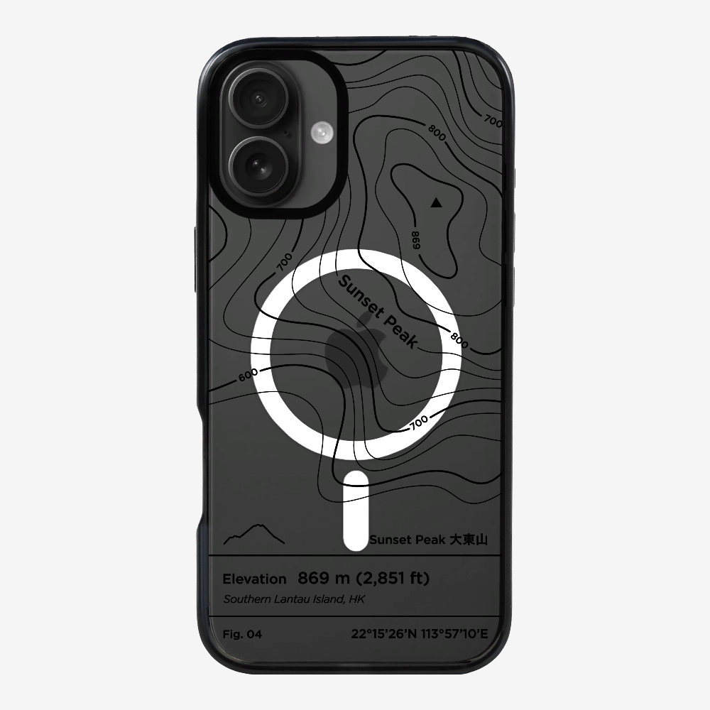 SunsetPeak Contour (Black) Phone Case