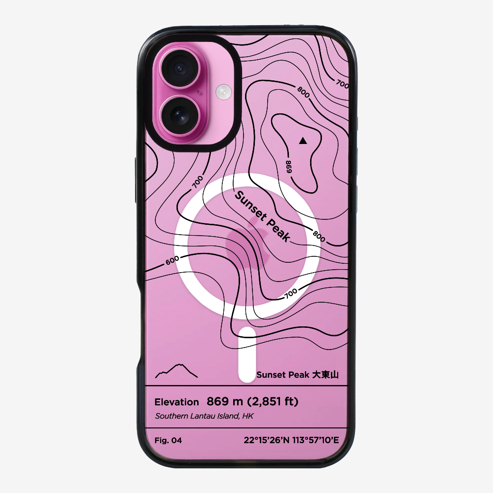 SunsetPeak Contour (Black) Phone Case