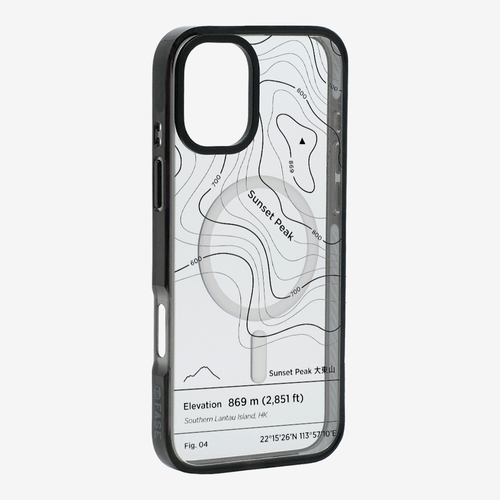 SunsetPeak Contour (Black) Phone Case