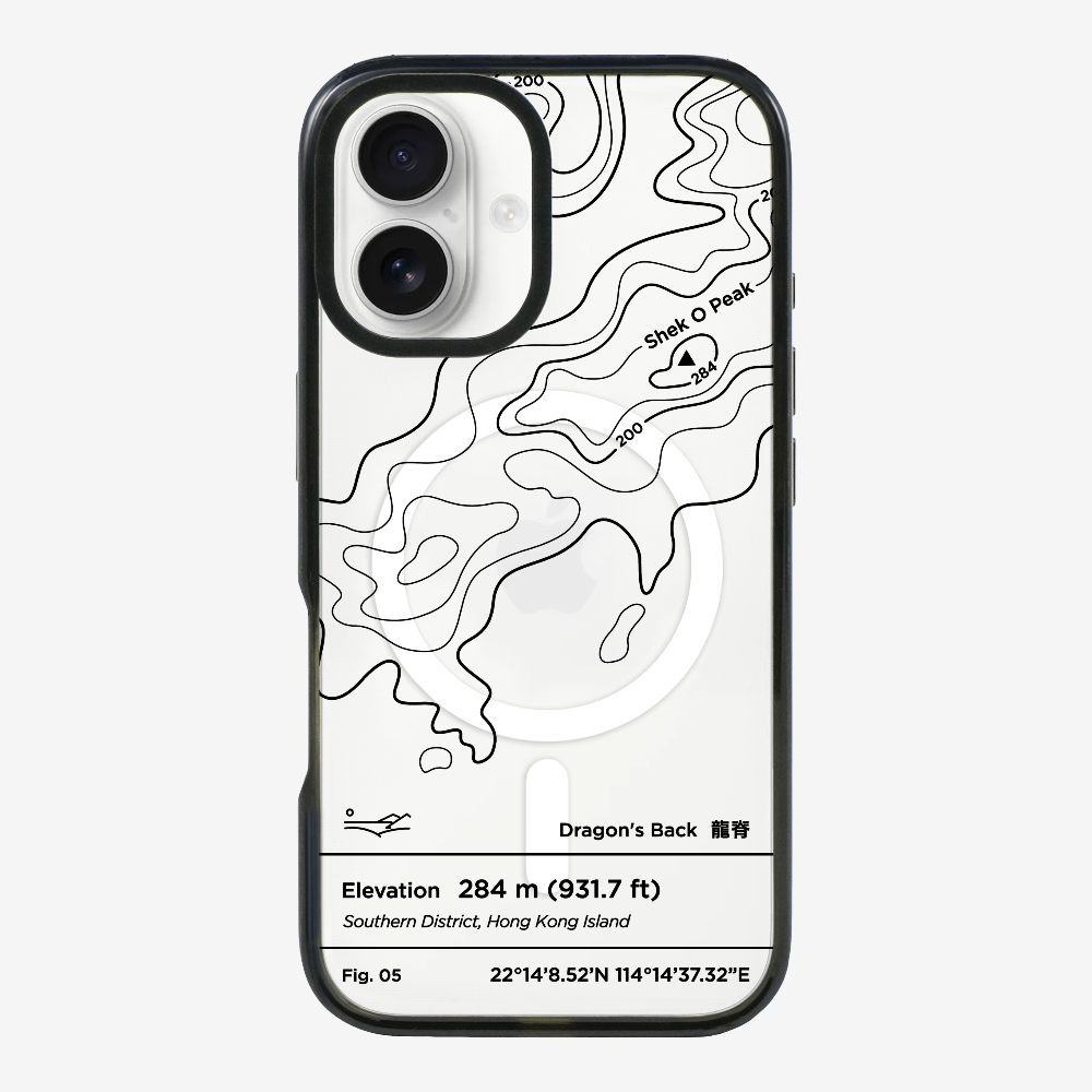 DragonsBack Contour (Black) Phone Case