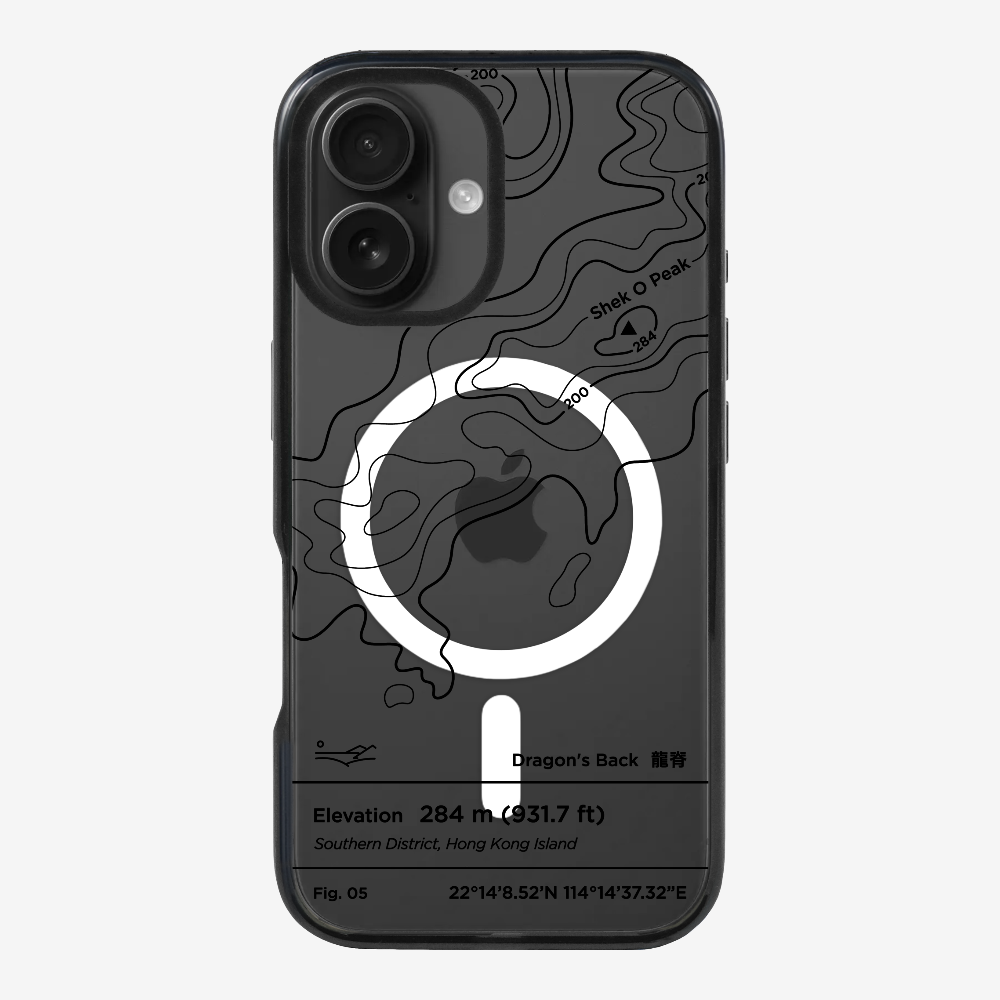 DragonsBack Contour (Black) Phone Case