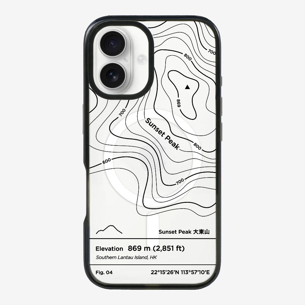 SunsetPeak Contour (Black) Phone Case