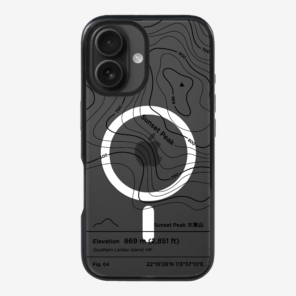 SunsetPeak Contour (Black) Phone Case