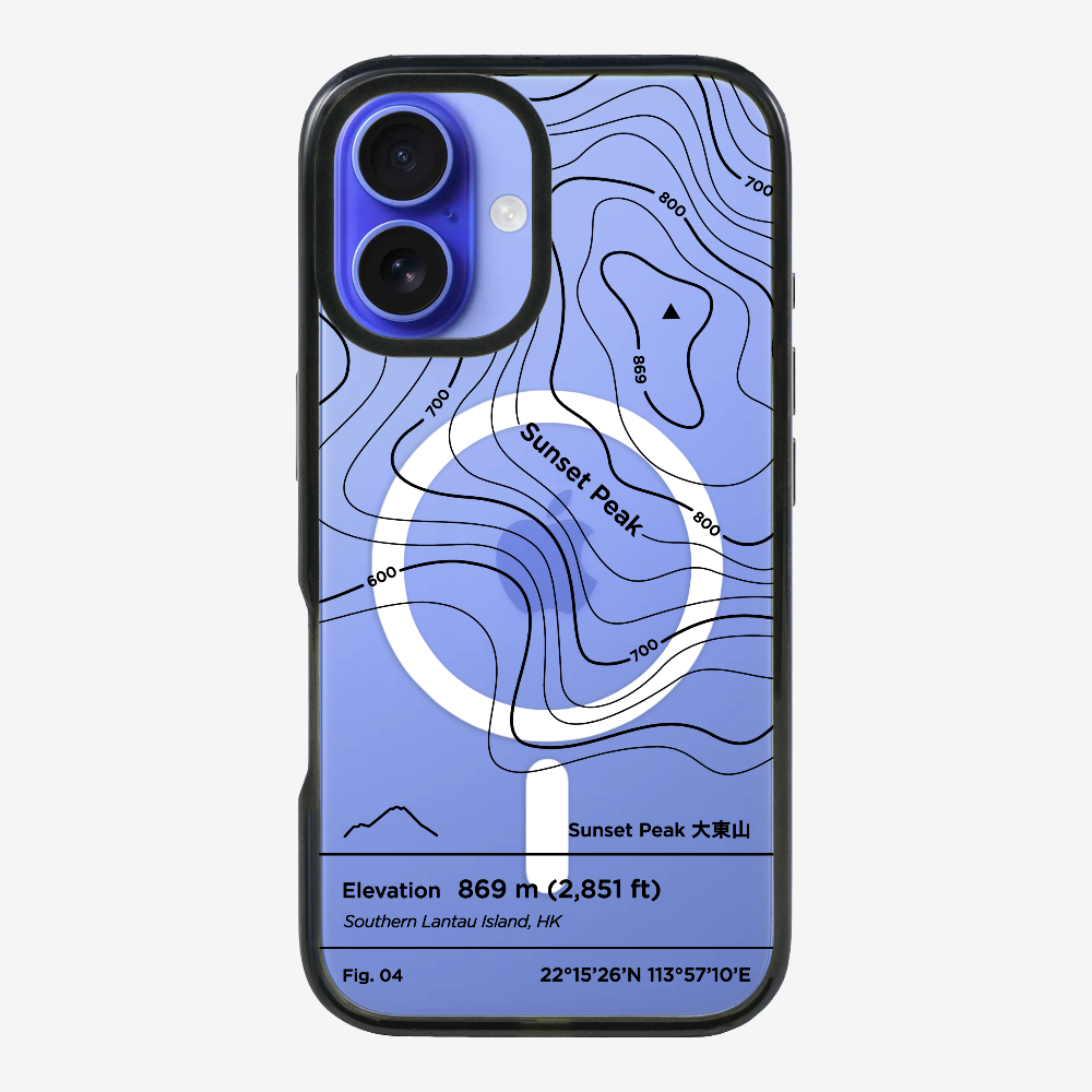 SunsetPeak Contour (Black) Phone Case