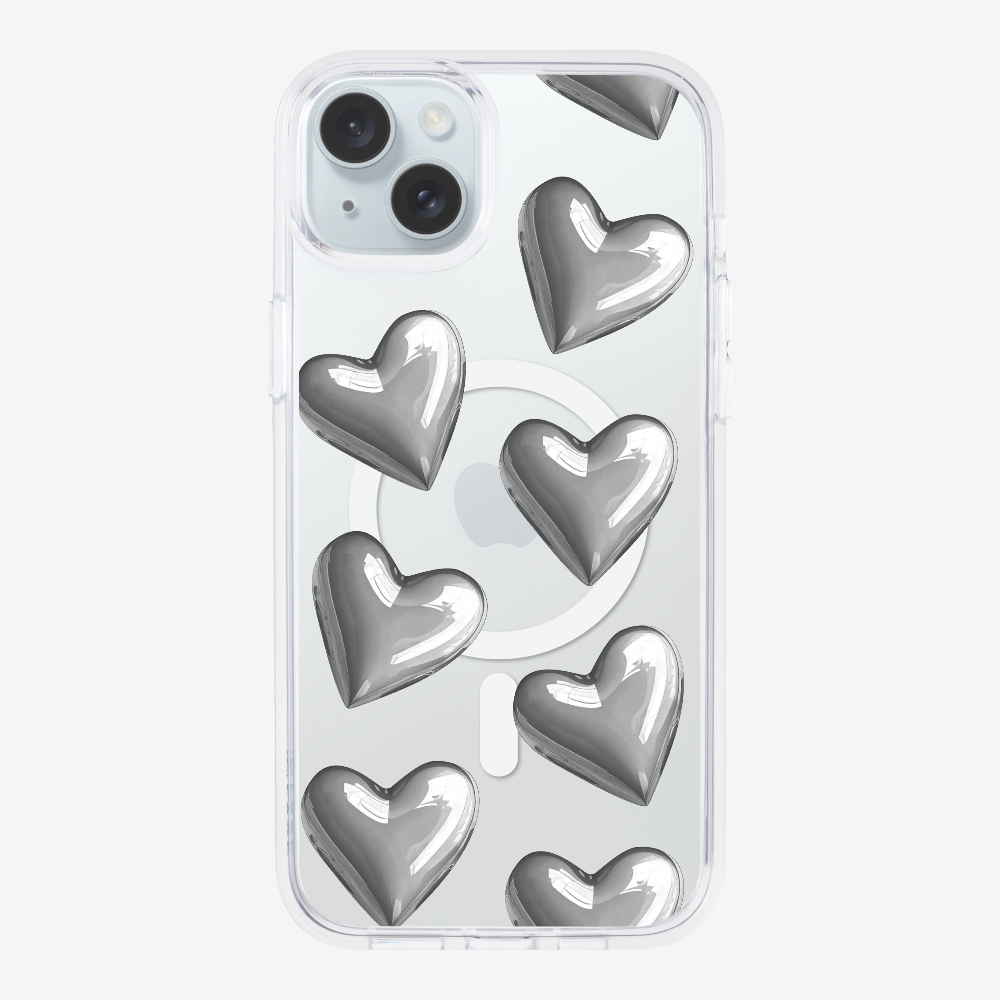 Grey Heart Phone Case