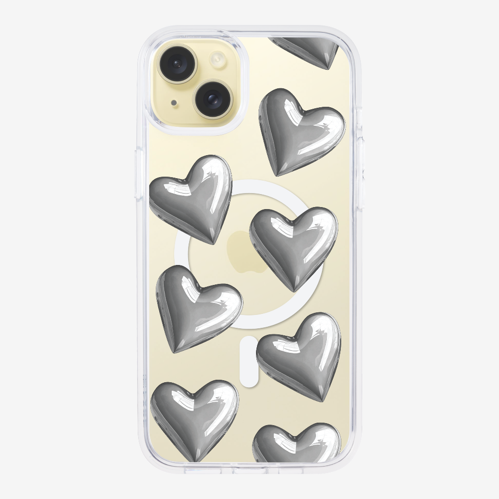 Grey Heart Phone Case