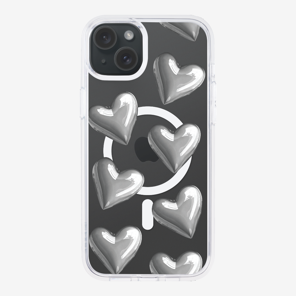 Grey Heart Phone Case