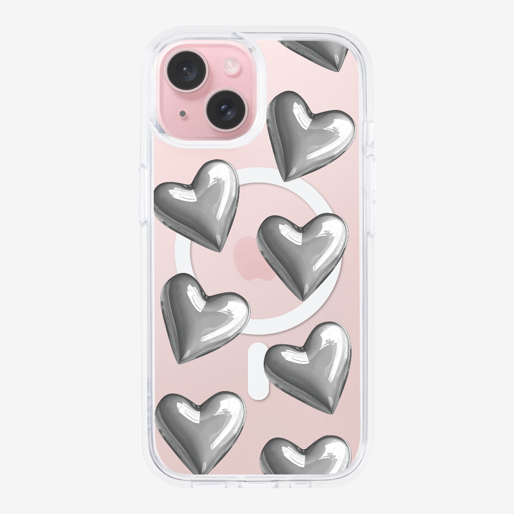 Grey Heart Phone Case