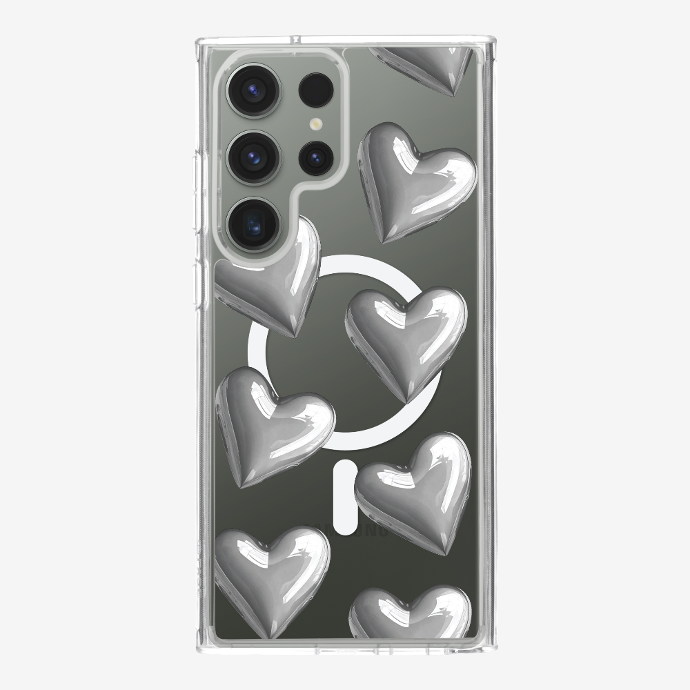 Grey Heart Phone Case