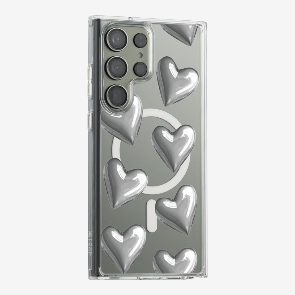 Grey Heart Phone Case