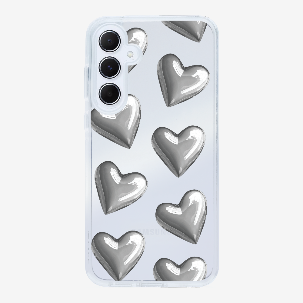 Grey Heart Phone Case