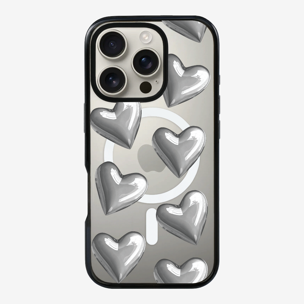 Grey Heart Phone Case