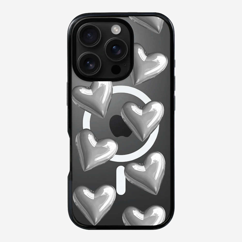 Grey Heart Phone Case