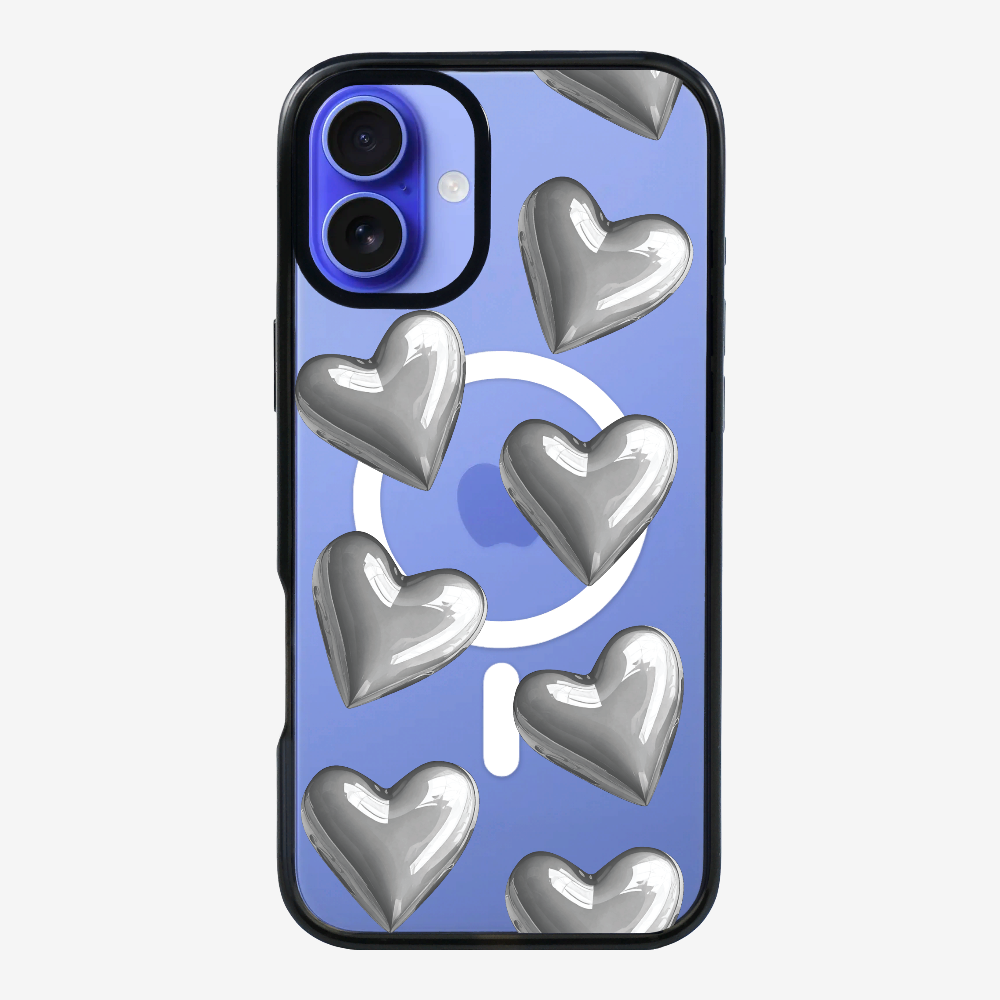 Grey Heart Phone Case